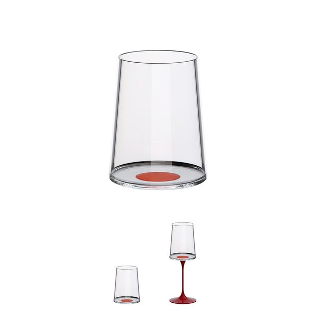 SplitGlass - Tumbler | White wine cup - Red - set of 2 glasses