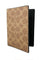 Coach Mens Passport Card Case In Signature Canvas - Tan/Black