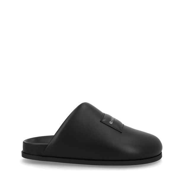 Givenchy Black Leather Slippers