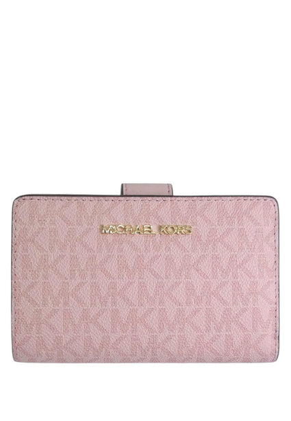 Michael Kors Jet Set Travel Medium Bifold Zip Coin Wallet - Powder Blush