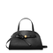Pebbled Leather Shoulder Bag - Black