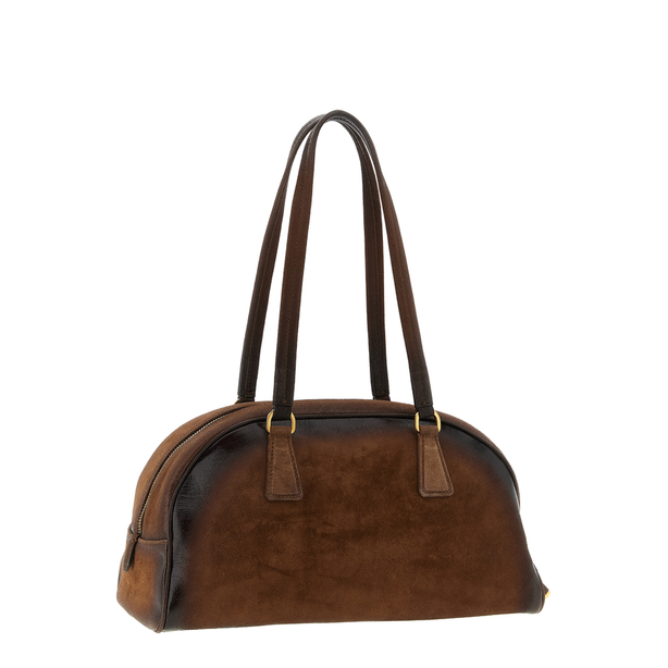 Bowling Medium Suede Bag - Cocoa Brown