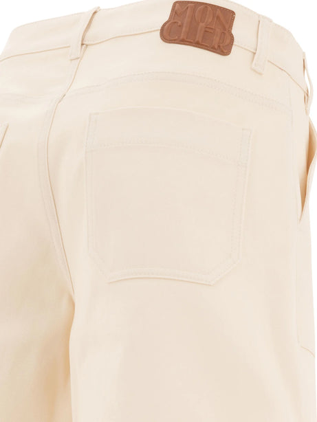 Moncler Cotton gabardine shorts - Beige