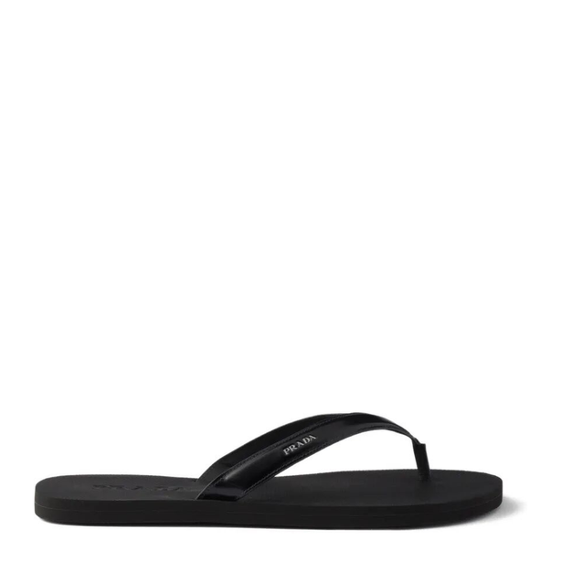 Prada Brushed Leather Flip-Flops