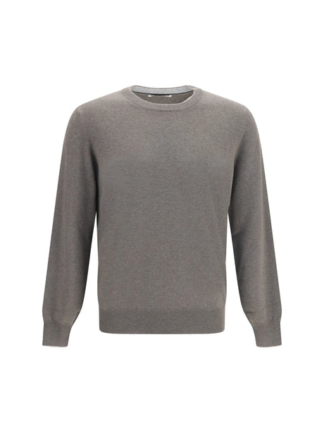 Brunello Cucinelli Cashmere Sweater - Army Washed+Ciottolo