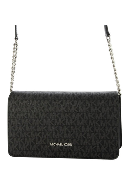 Michael Kors Jet Set Medium Signature Logo Crossbody Bag - Black