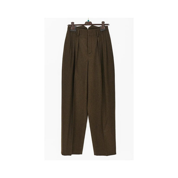 LORO PIANA Mouliné wool and cashmere Hector pants