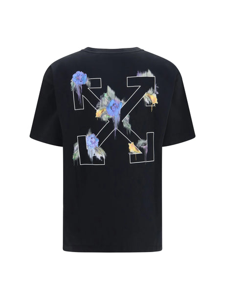 Off-White Arrow Out Flower T-shirt - Black Balsam Green