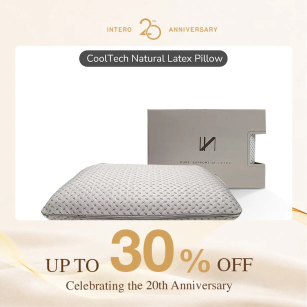 Intero CoolTech Natural Latex Comfort Pillow Cooling Breathable Support Pillow
