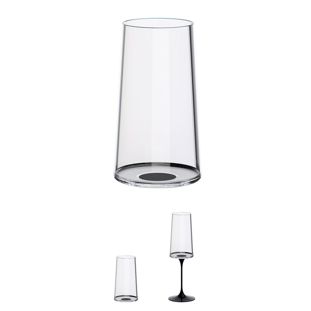 SplitGlass - Highball glass | Flute - Black - set of 2 glasses