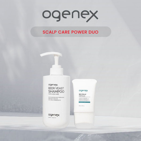 [ogenex] Scalp Care Power Duo/Beer Yeast Shampoo 500ml + Bio Follic Ampoule 100ml/Scalp Cleansing, Nourishing & Refreshing Care [International Shipping]