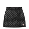 Square-Quilted Padded Mini Skirt
