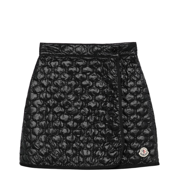 Square-Quilted Padded Mini Skirt
