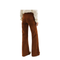 Corduroy Flared Leather Pants