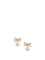 Self-Portrait Earrings with pearl and crystals - Gold