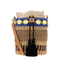 VLogo Signature Small Raffia Bucket Bag - Stripped