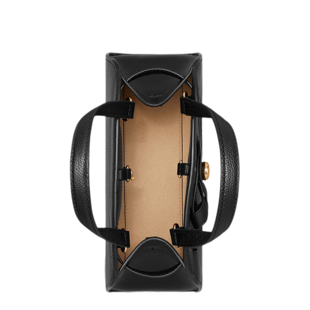 Pebbled Leather Shoulder Bag - Black