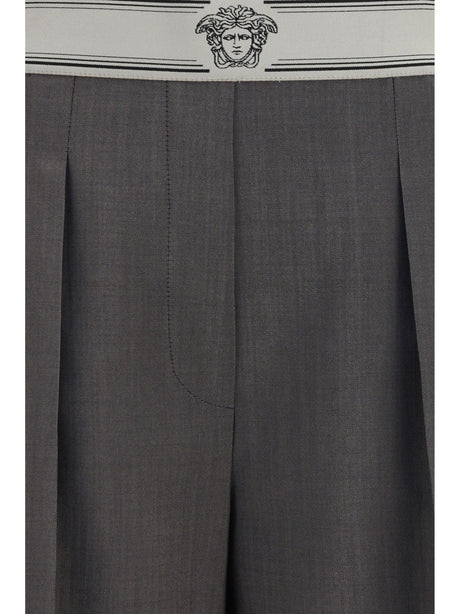 Cold Grey Mohair Wool Trousers