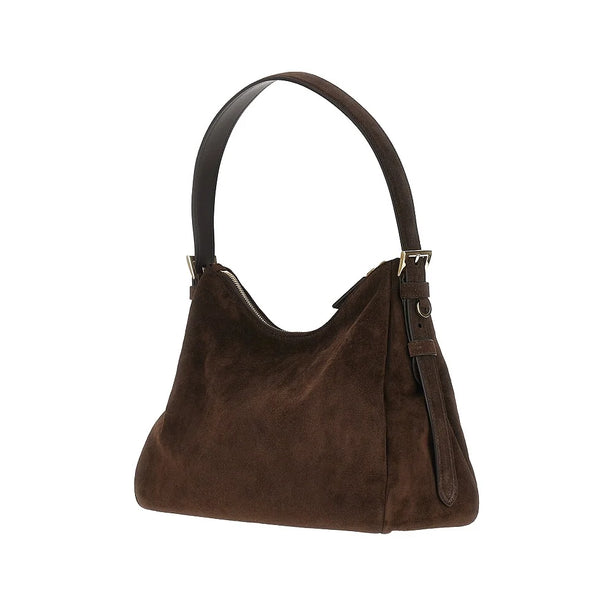 PRADA Suede leather medium 'Prada Aimée' bag