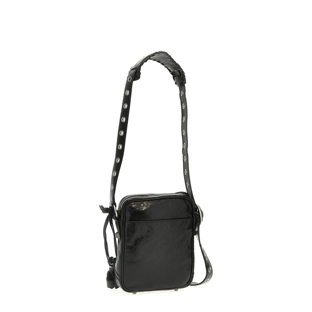Le Cagole Arena Lambskin Crossbody - Black