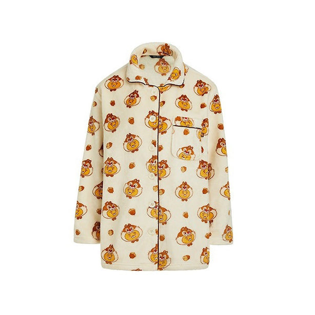 [CHIP AND DALE] KAKAO FRIENDS Sleep Pajama Set for Women - Ryan (International Shipping)