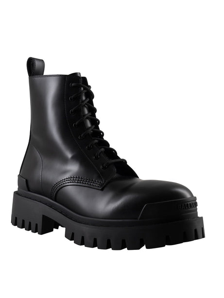 Leather Shoes Strike Zip
