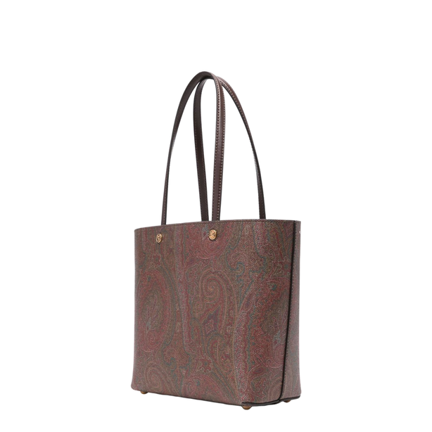 Essential Medium Jacquard Cotton Tote Bag - Brown
