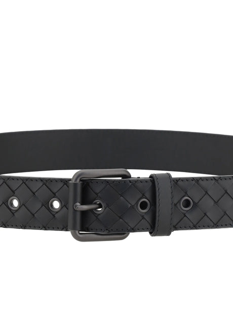 Bottega Veneta Intrecciato Belt - Black
