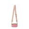 The Snapshot Calf Leather Crossbody - Taupe/Pink/Off-White