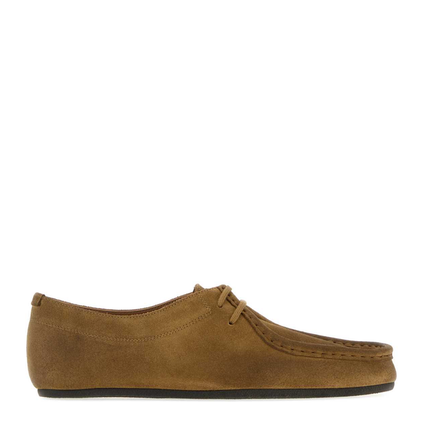 Camel Suede Lace Up Shoes