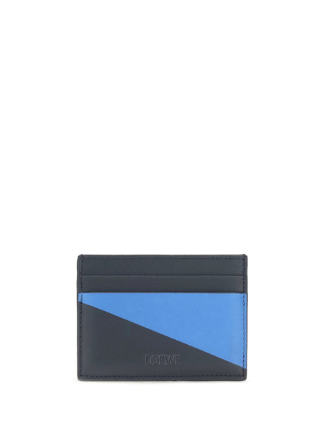 Loewe Flag calfskin Card Holder - Deep Navy/Royal Azur