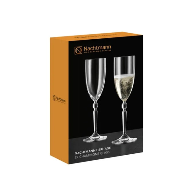 Nachtmann Heritage Set Of 2Pcs Lead Free Crystal Champagne Glass Ø6.2xH23cm, 230ml