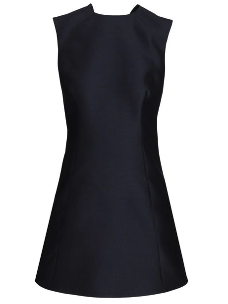 Balenciaga Wool And Silk A-Line Mini Dress - Blue
