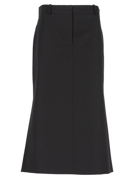 Fendi Black Grain De Poudre Skirt