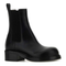 Black Leather Cliff Ankle Boots