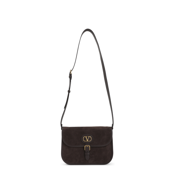 Antibes Suede Shoulder Bag - Ebony