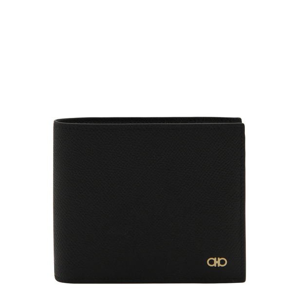 Gancini Micro Gancini Calf Leather Bifold Wallet - Nero