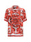 Dolce & Gabbana Maiolica print Hawaii Shirt in silk twill - Maiolica 1L Rubino