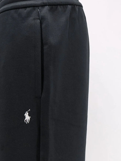 Polo Ralph Lauren Cotton blend trousers with embroidered logo - Poloblack
