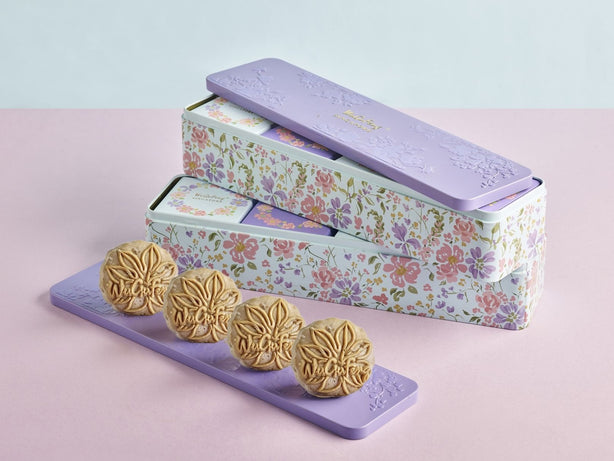 WuGuFeng Snow Skin Mooncake - Banana Caramel Walnut Snow - Banana with Salted Caramel & Walnut (Brown)  (8pcs/box) Bundle of 2