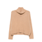 Beige Cashmere Roll Neck Sweater