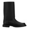 Black Leather Frame Boots
