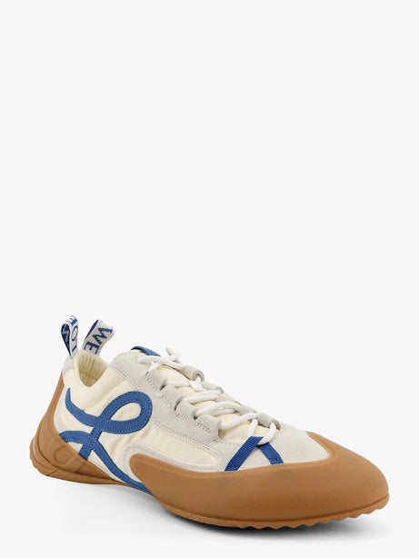 Loewe Grip nylon and suede sneakers with contrasting logo on the side - Whiteblue