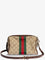 Gucci Camera bag GG fabric crossbody bag with metal Horsebit - Beige