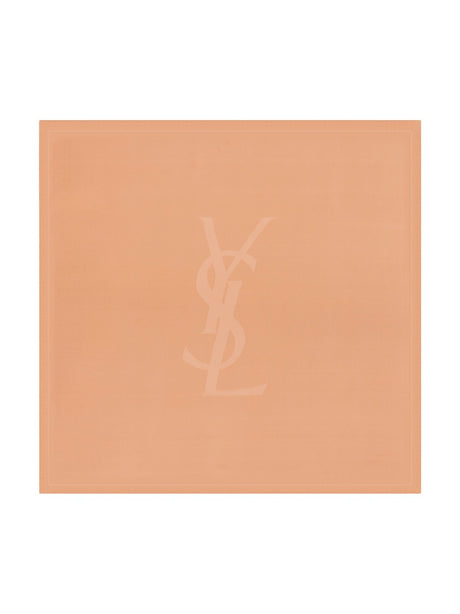 Saint Laurent Cassandre Square Scarf In Semi Sheer Silk Charmeuse