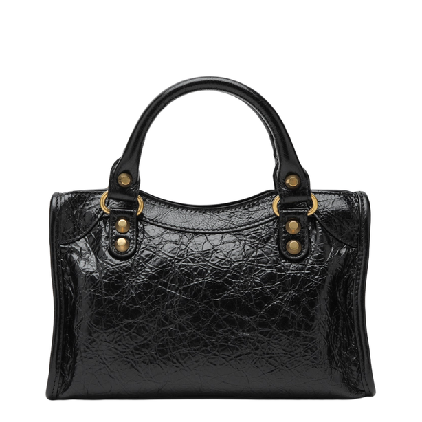Le City Mini Textured Lambskin Leather Shoulder Bags - Black