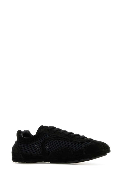 Black Suede And Mesh Montecarlo Sneakers