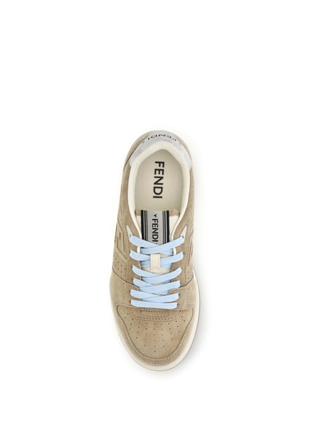Fendi Match suede Sneakers - Lightecru+Whi Mar.Sc
