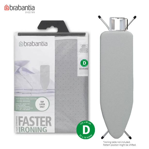 Brabantia PerfectFit Ironing Board Replacement Cover Top Layer, D, 135 x 45 cm