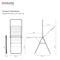 Brabantia Hangon Clothes Drying Rack with Rod, Stainless-steel, 25 m Capacity